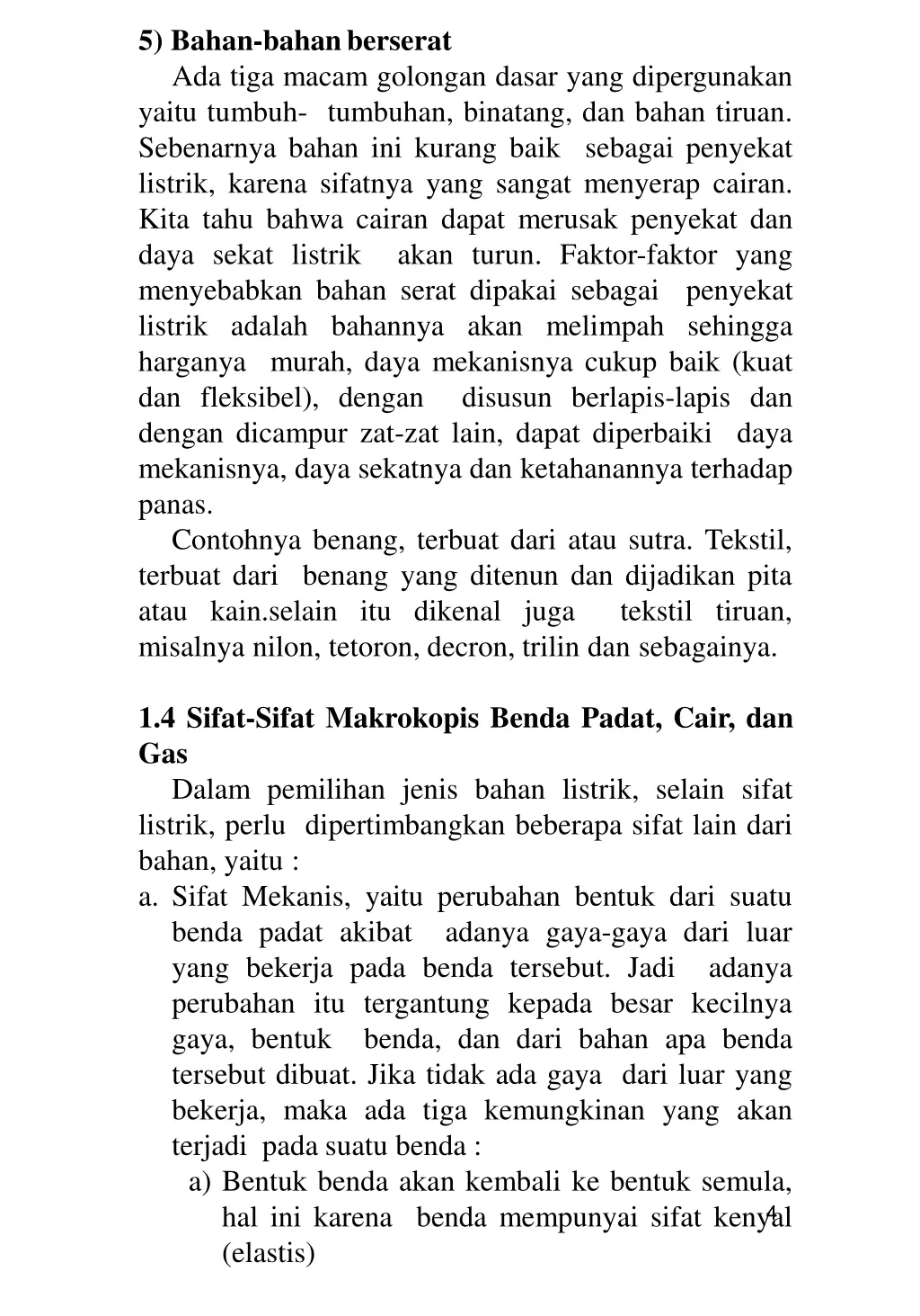5 bahan bahan berserat ada tiga macam golongan