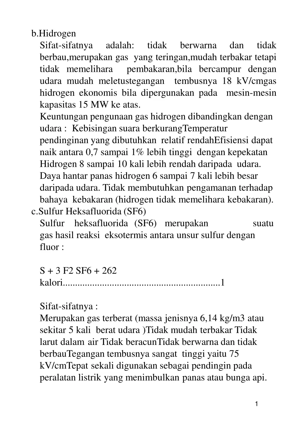b hidrogen sifat sifatnya berbau merupakan