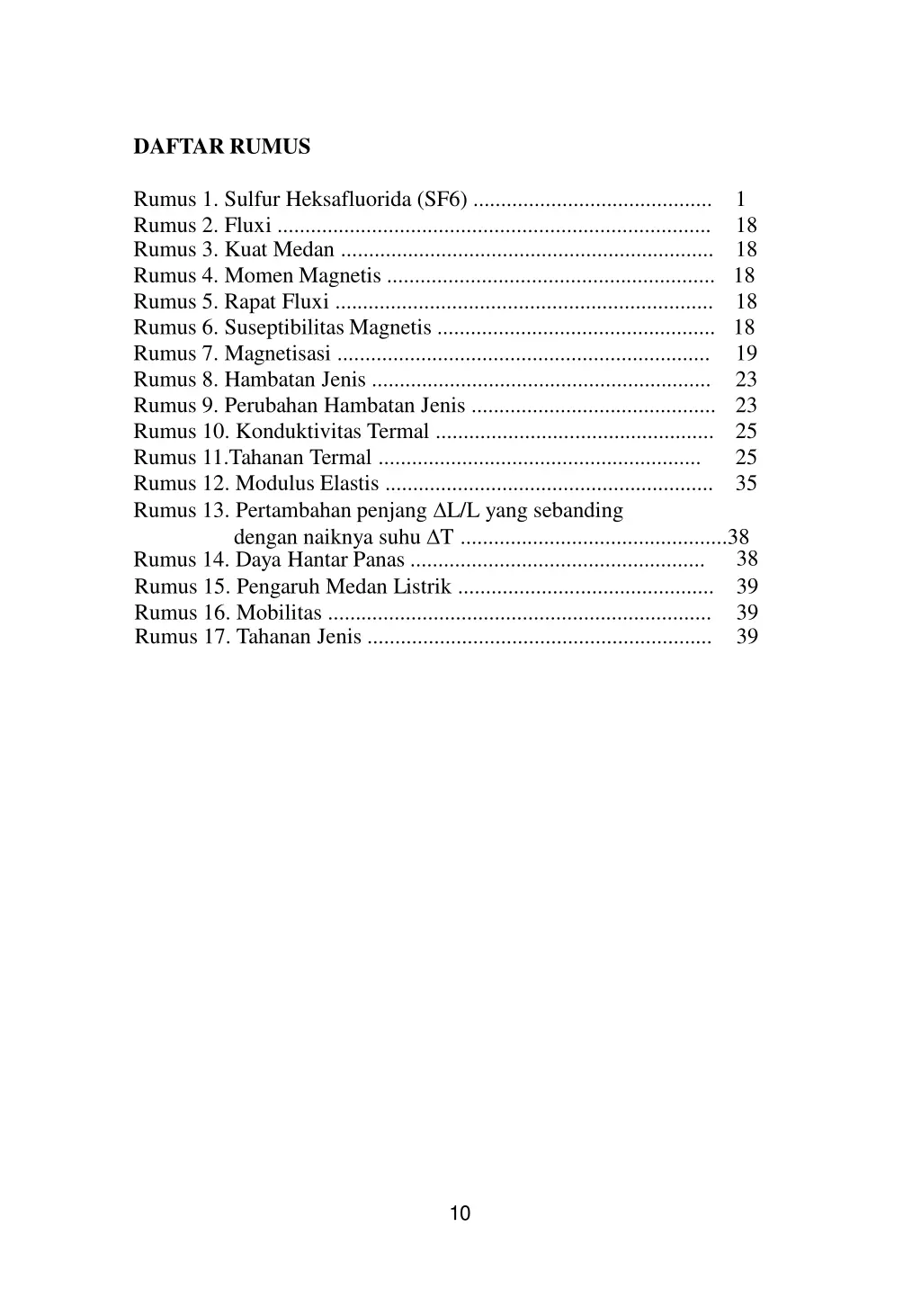 daftar rumus