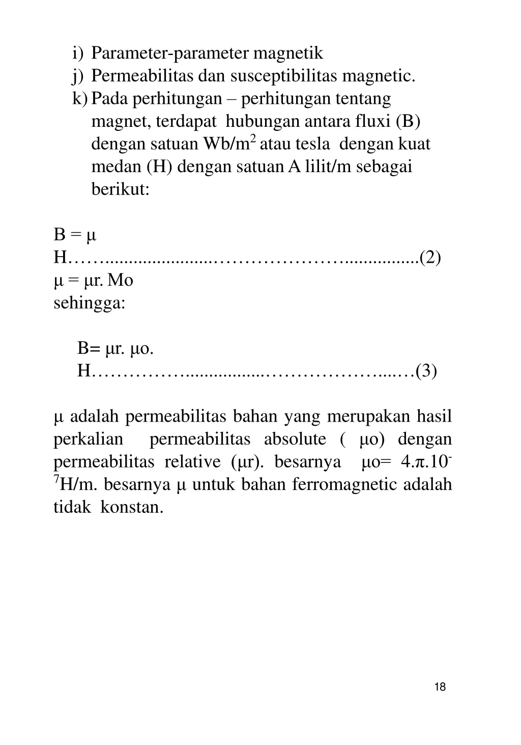 i parameter parameter magnetik j permeabilitas