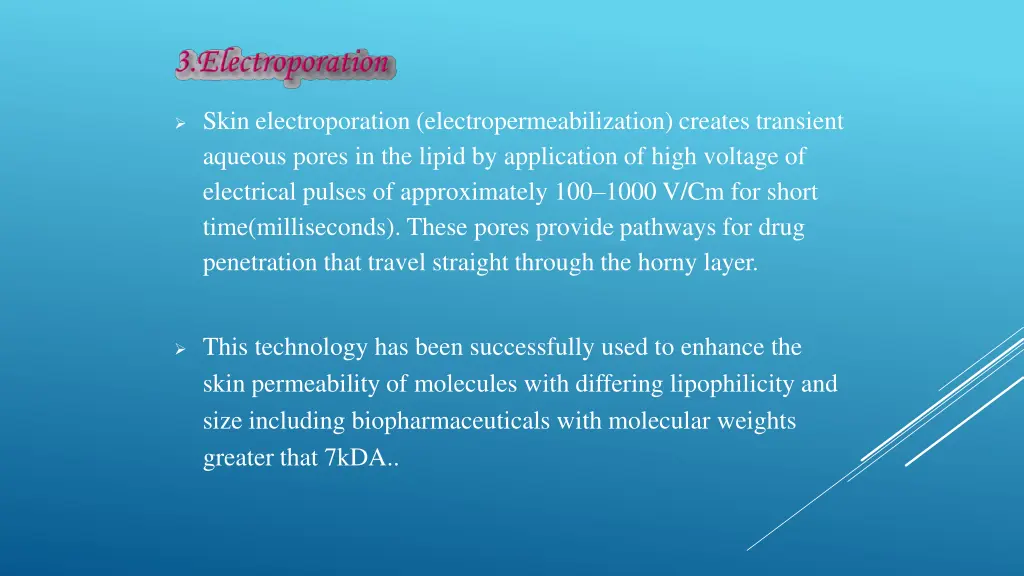 skin electroporation electropermeabilization
