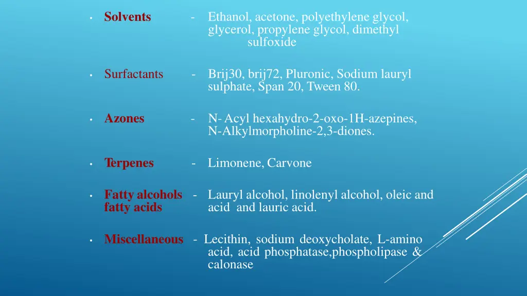 solvents