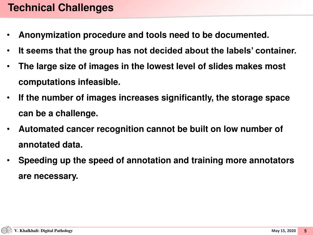 technical challenges