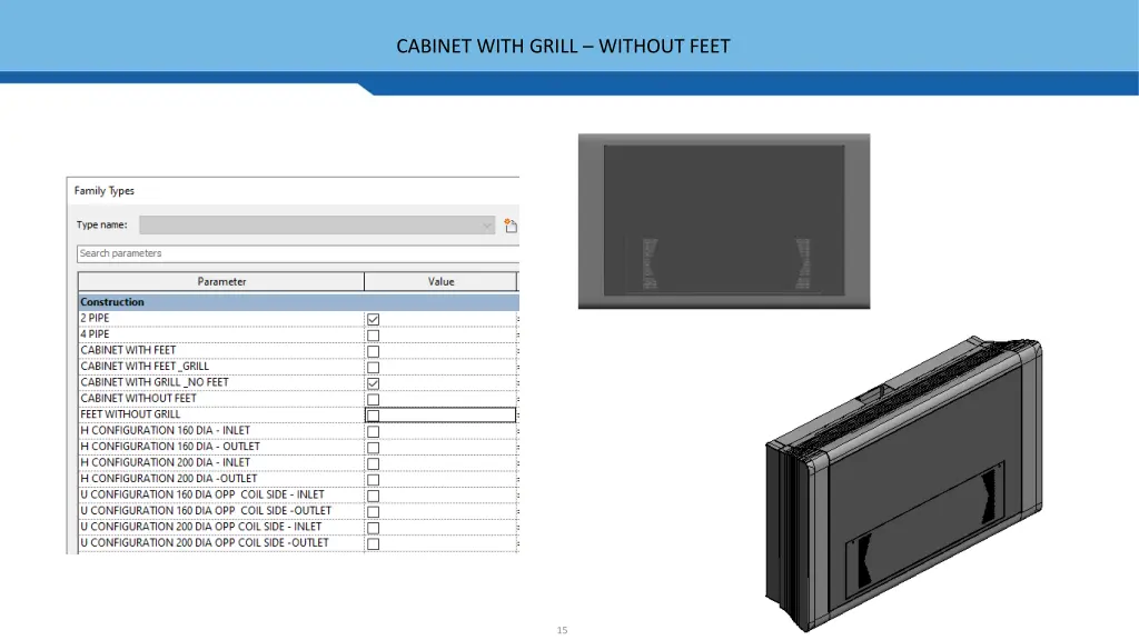 cabinet with grill without feet