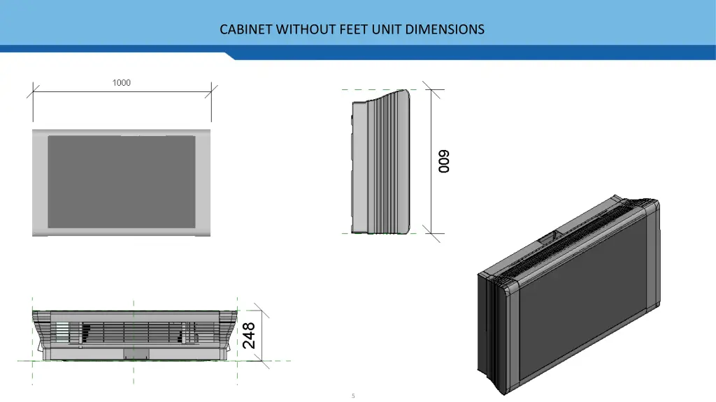 cabinet without feet unit dimensions
