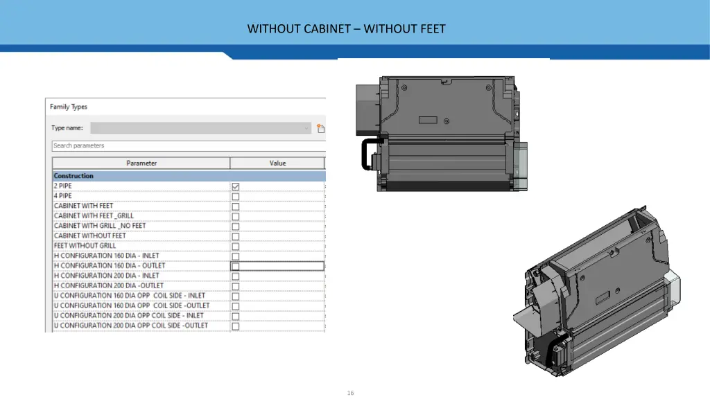 without cabinet without feet