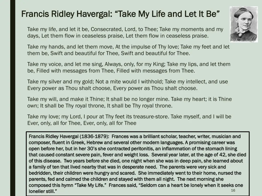 francis ridley havergal take my life