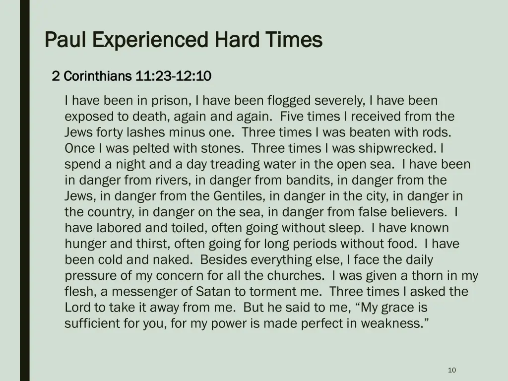 paul experienced hard times paul experienced hard