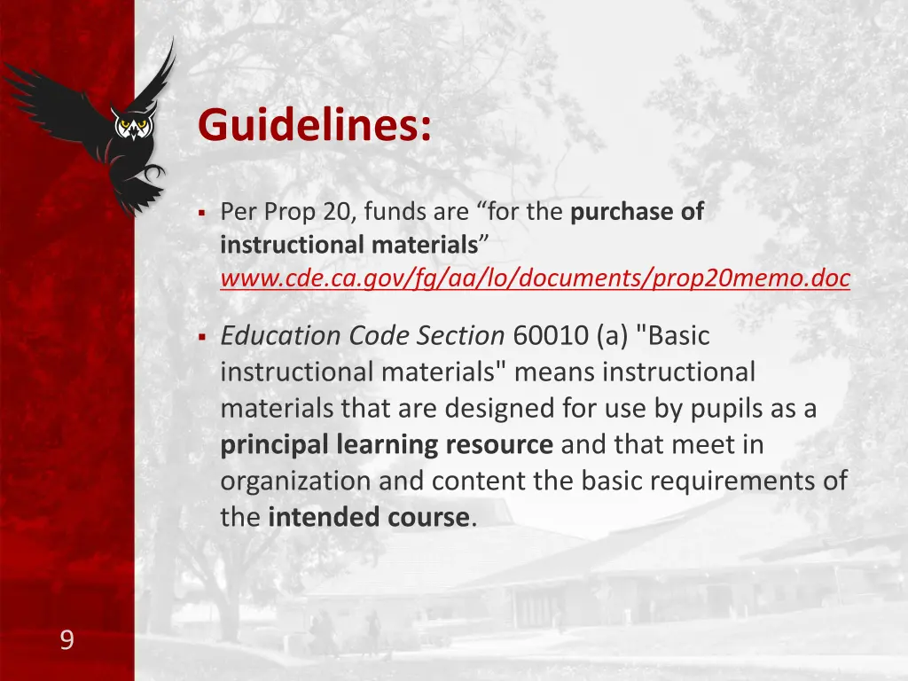 guidelines