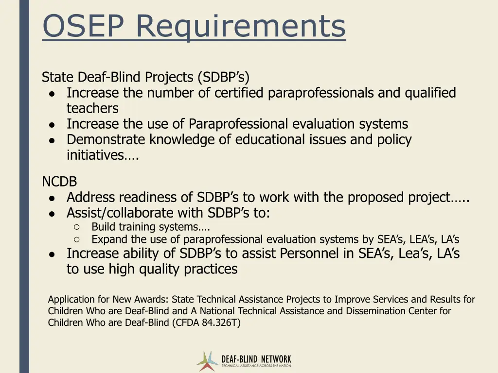 osep requirements
