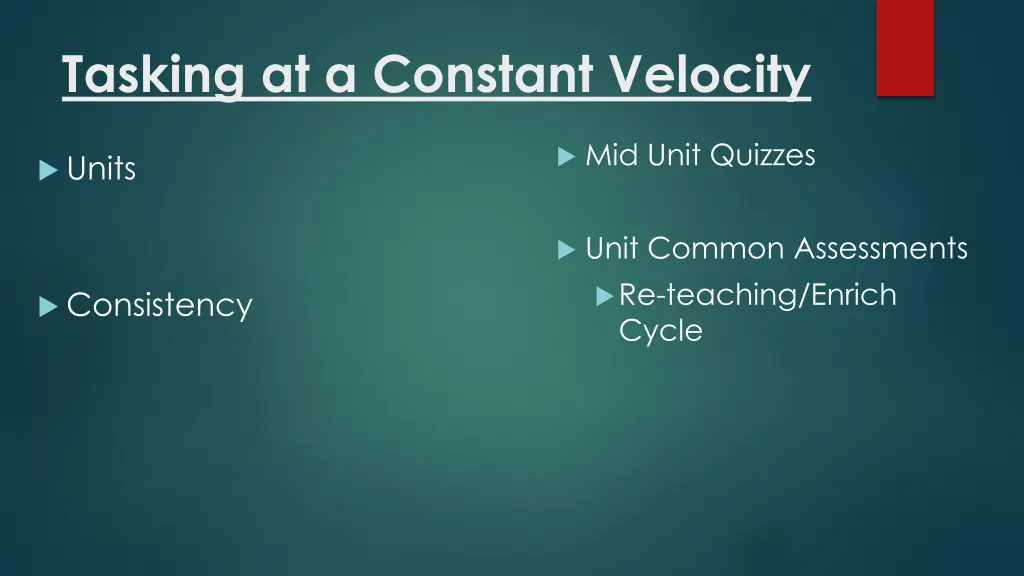 tasking at a constant velocity 4