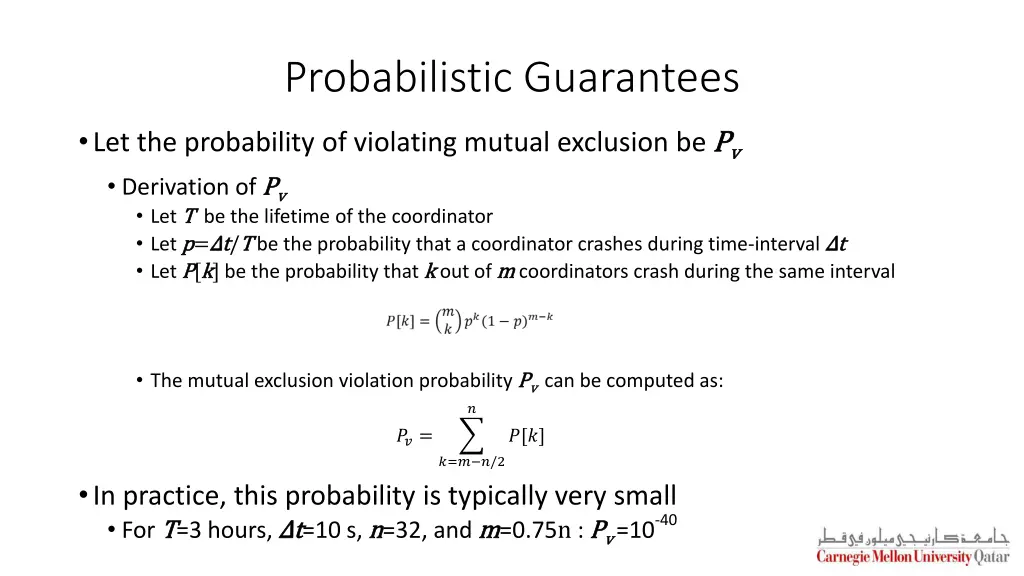 probabilistic guarantees 1
