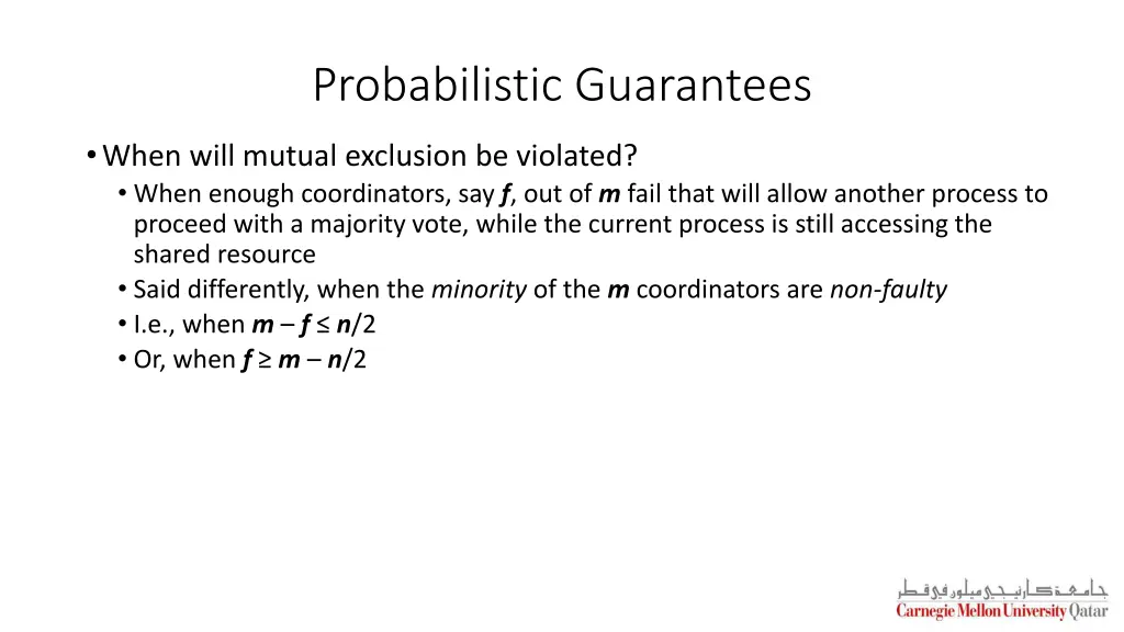 probabilistic guarantees