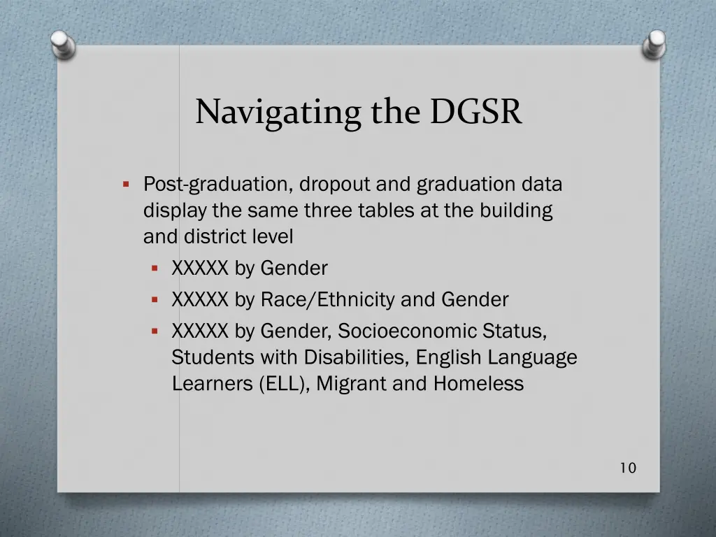 navigating the dgsr 1