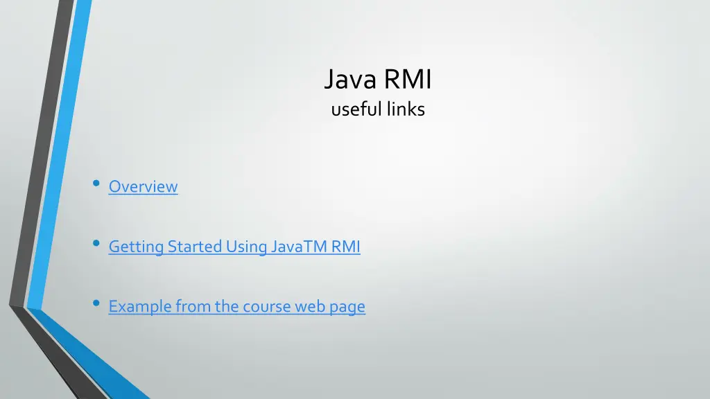 java rmi useful links