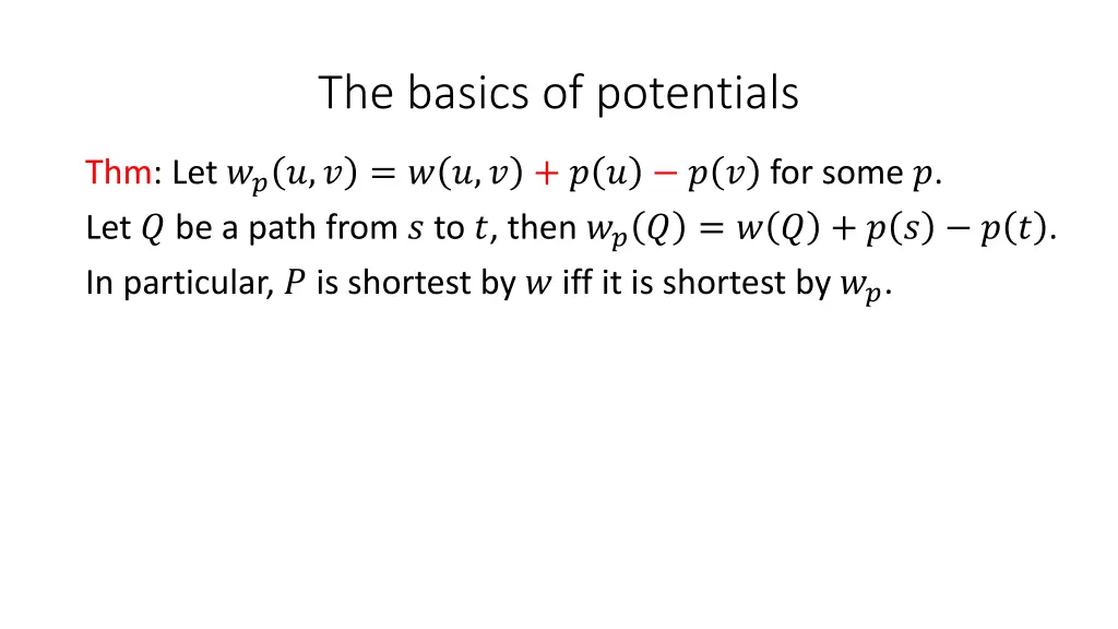 the basics of potentials