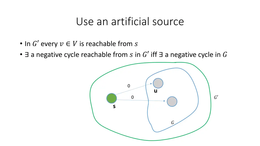 use an artificial source 1