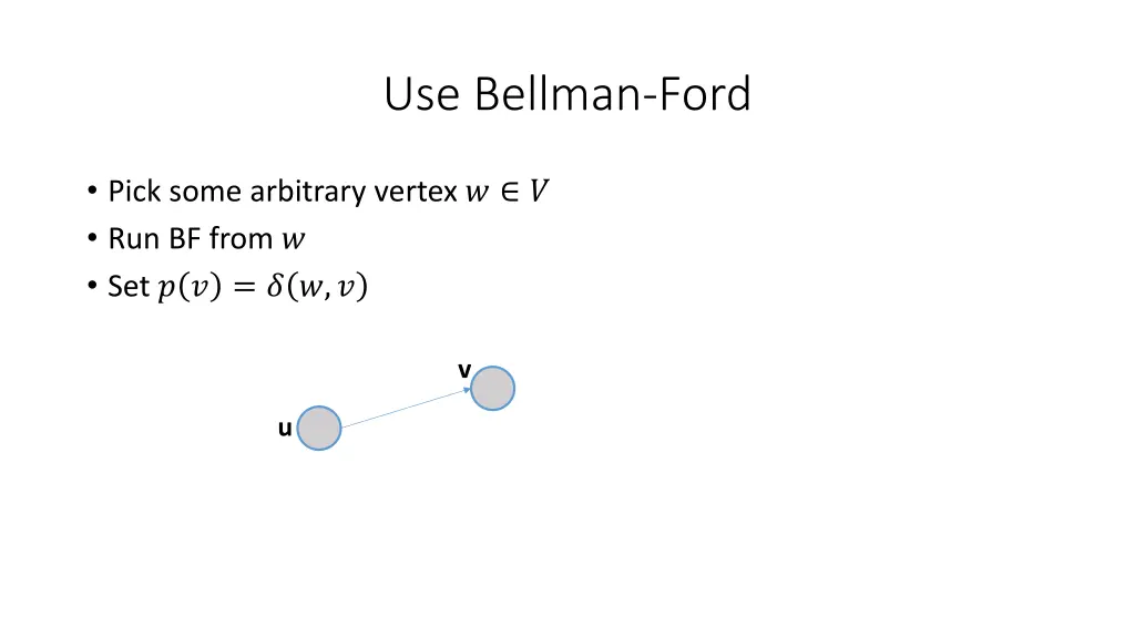 use bellman ford