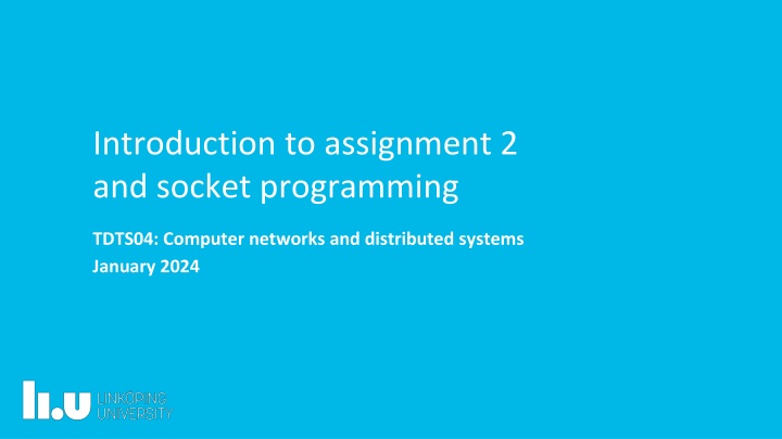 introduction to assignment 2 and socket