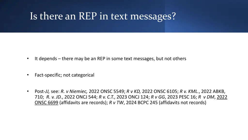 is there an rep in text messages