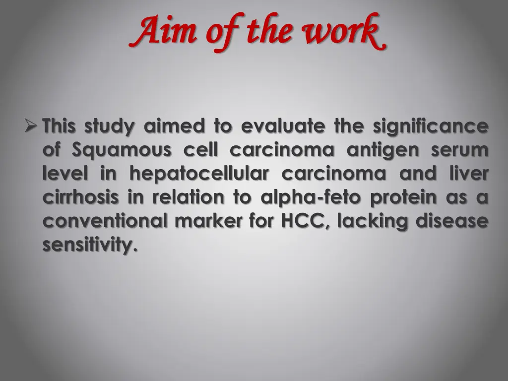 aim of the work aim of the work 1