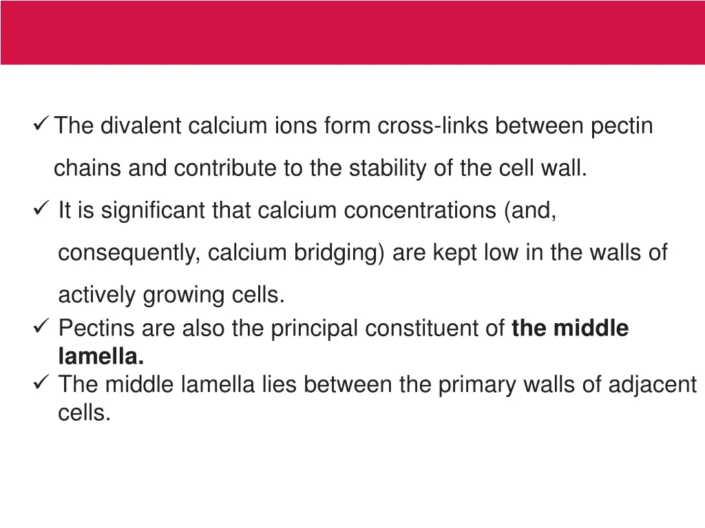 the divalent calcium ions form cross links