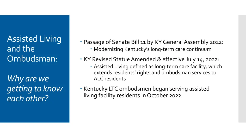 assisted living and the ombudsman