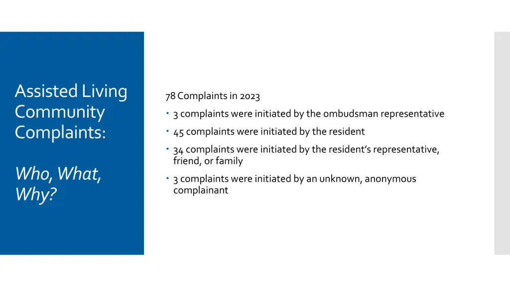 assisted living community complaints