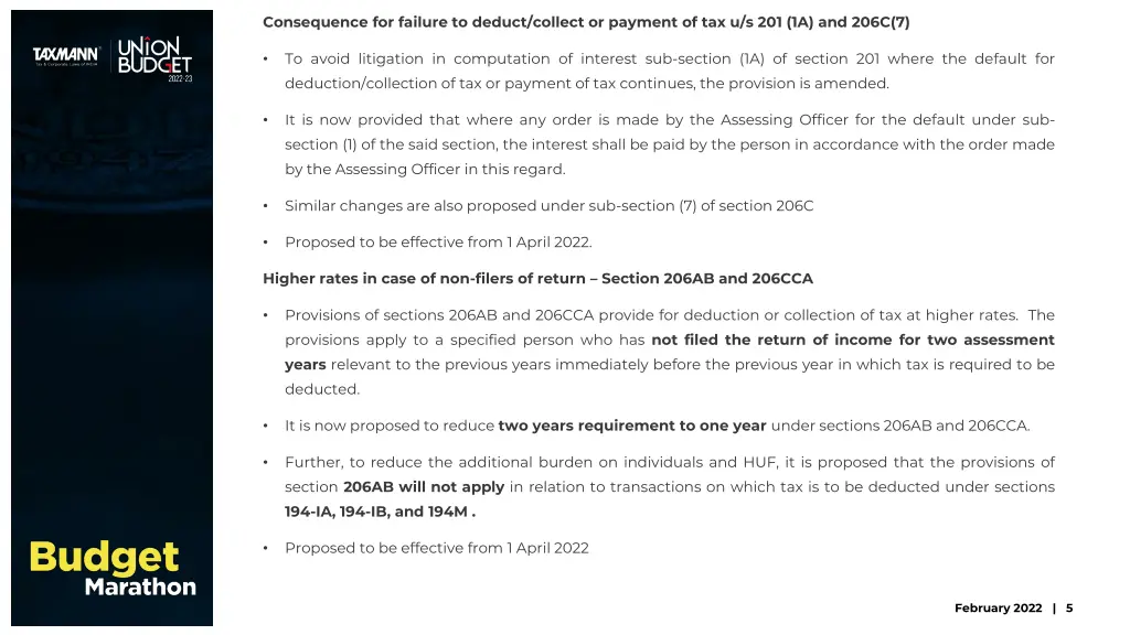 consequence for failure to deduct collect