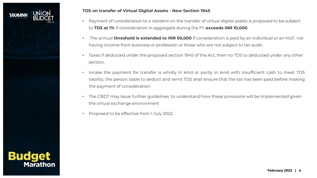 tds on transfer of virtual digital assets