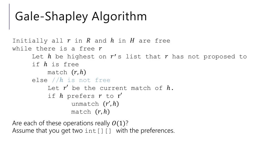 gale shapley algorithm 1