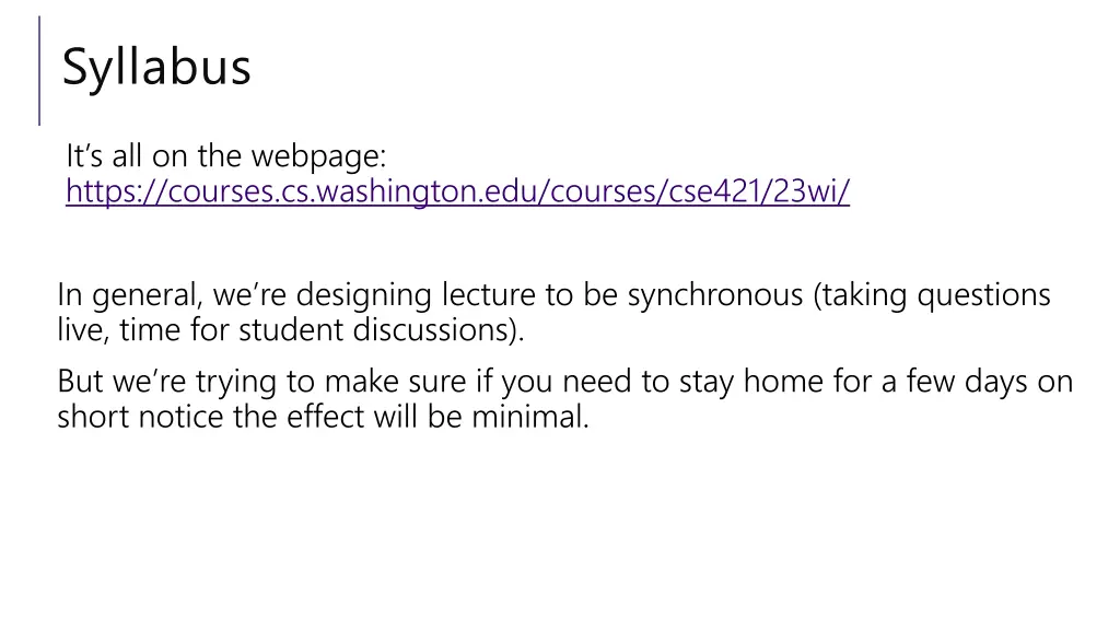 syllabus