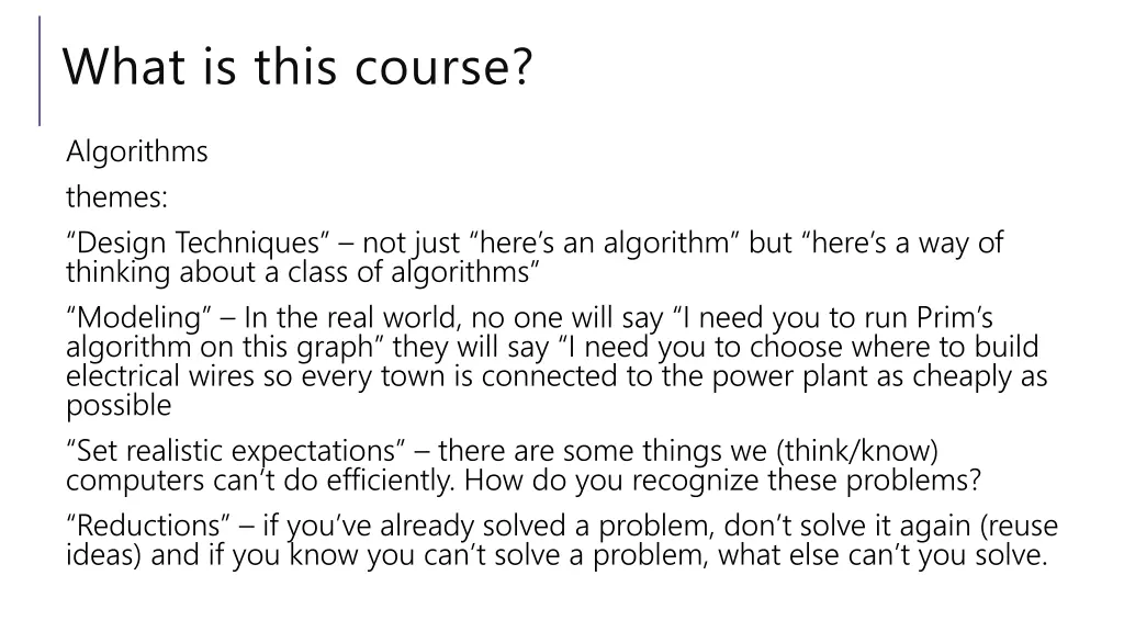 what is this course