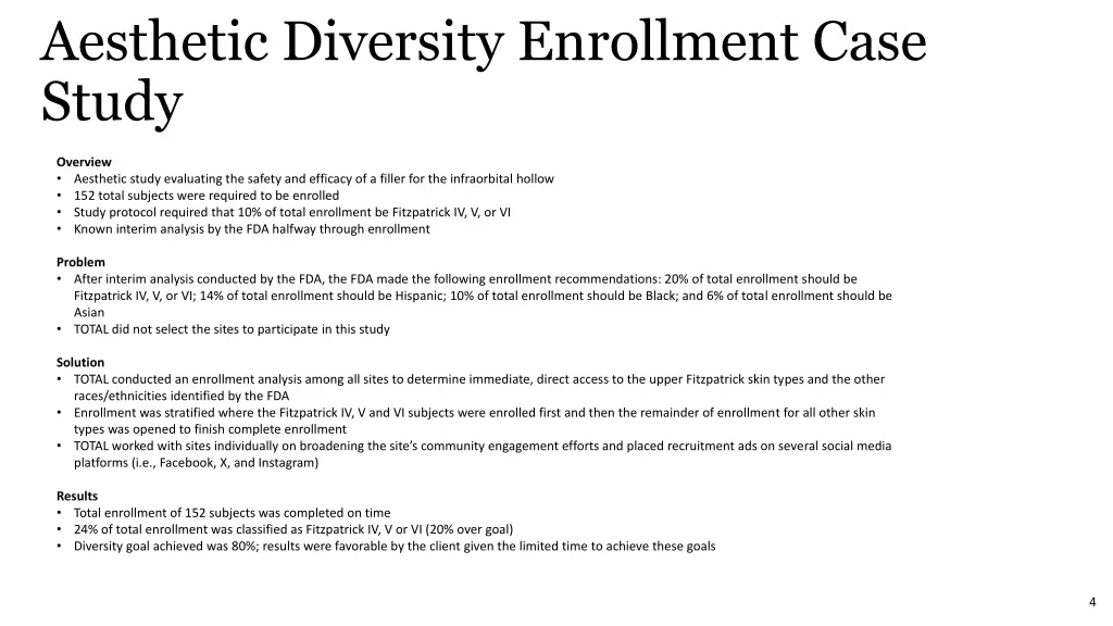 aesthetic diversity enrollment case study