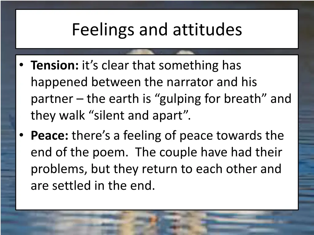 feelings and attitudes