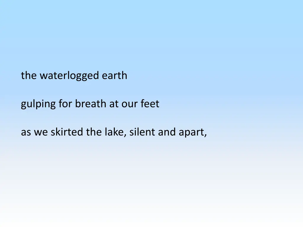 the waterlogged earth