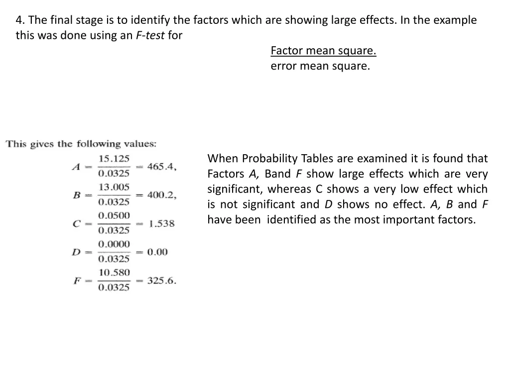 4 the final stage is to identify the factors