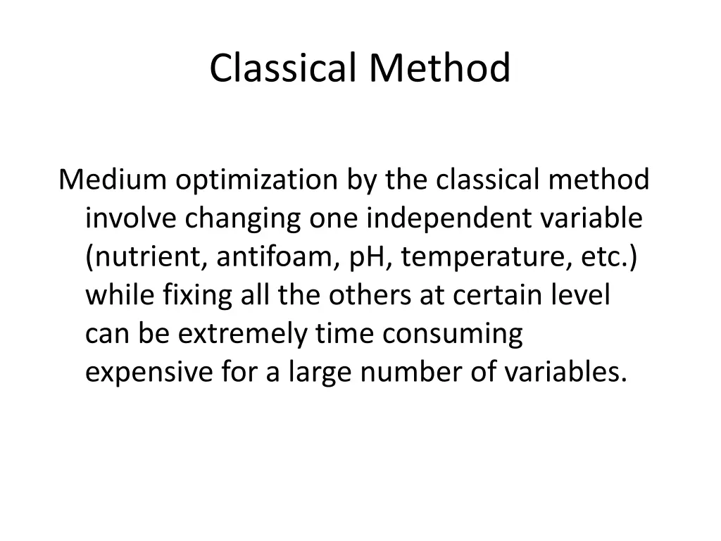 classical method