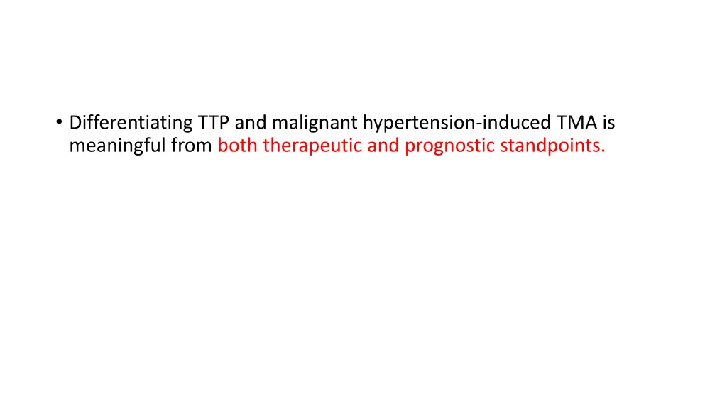 differentiating ttp and malignant hypertension