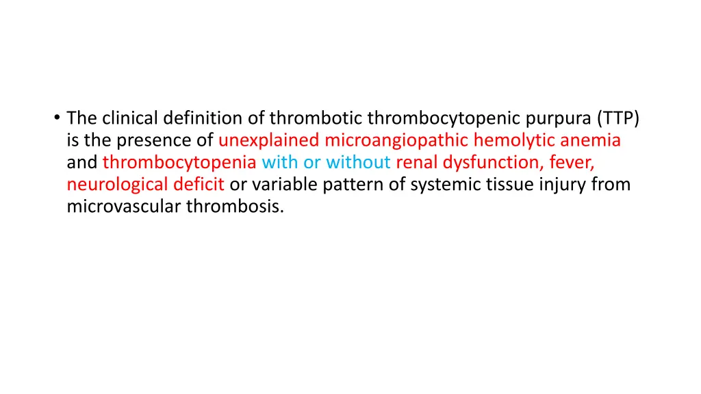 the clinical definition of thrombotic