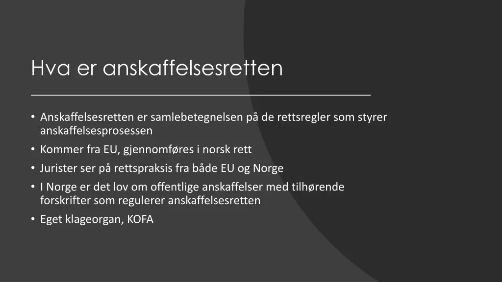 hva er anskaffelsesretten