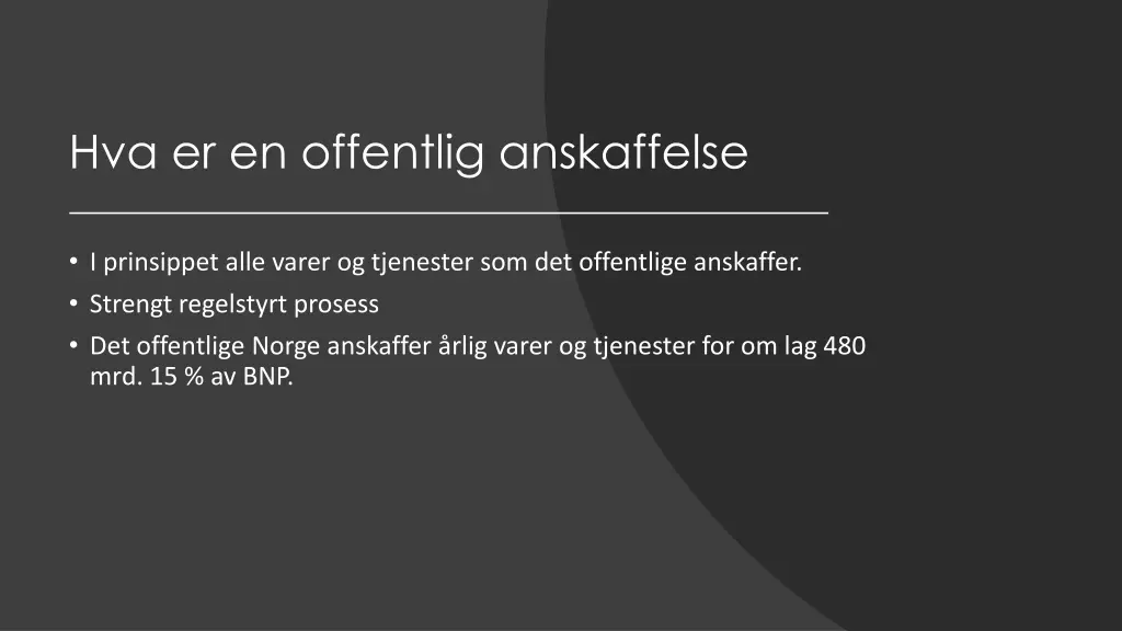 hva er en offentlig anskaffelse