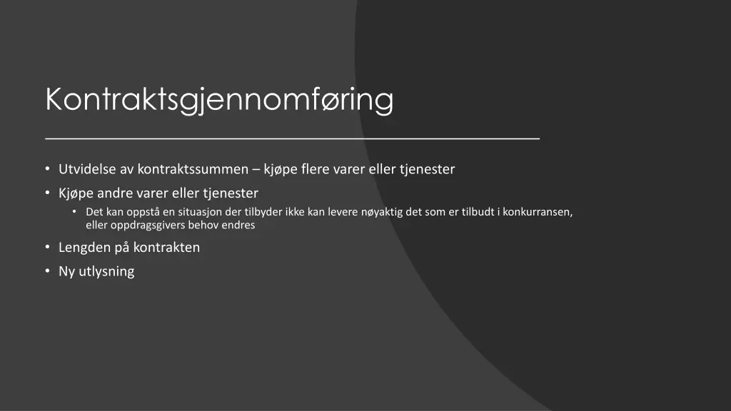 kontraktsgjennomf ring