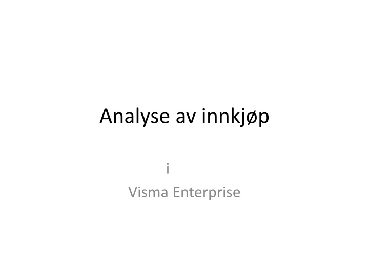 analyse av innkj p