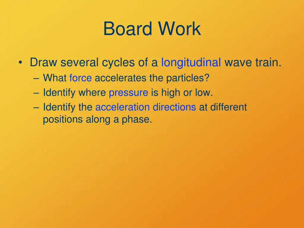 board work