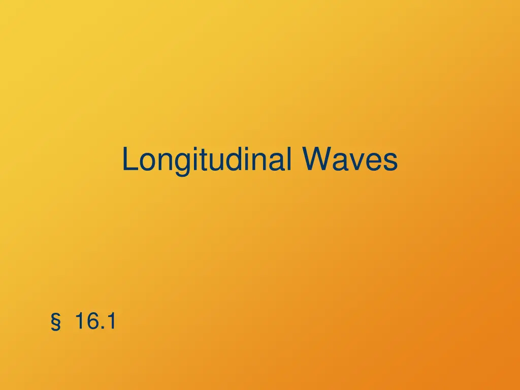 longitudinal waves