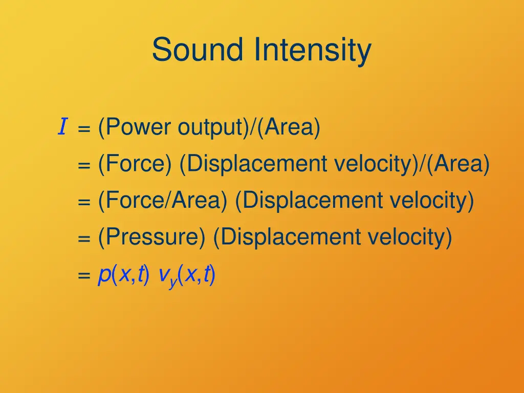 sound intensity 1