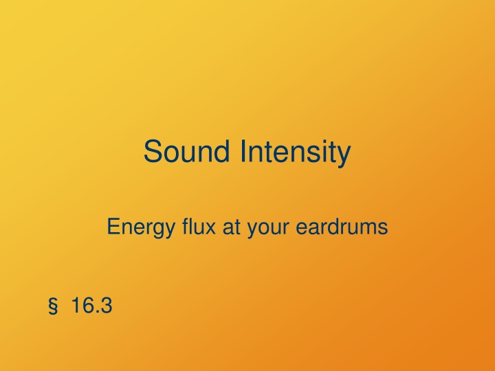 sound intensity