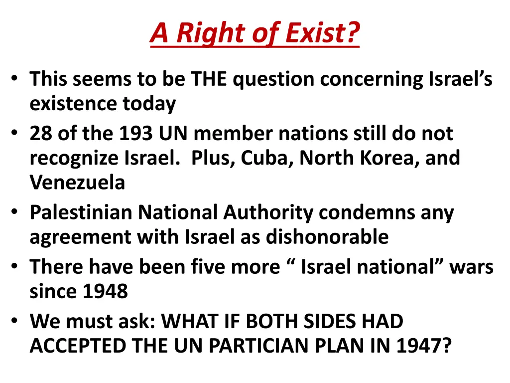 a right of exist