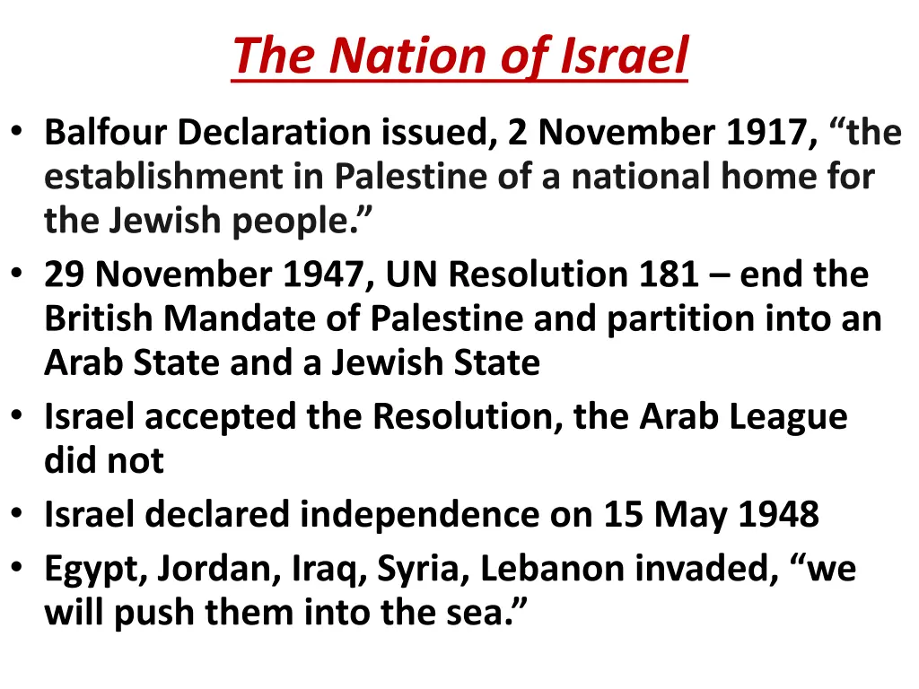the nation of israel